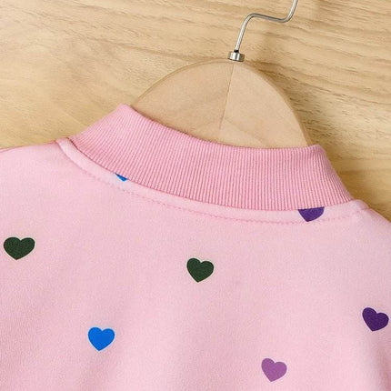 Girl Heart Zipper Autumn Casual Jacket - Jacket - VIKITA - Mad Fly Essentials