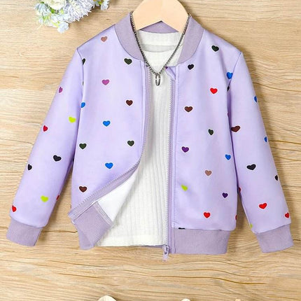 Girl Heart Zipper Autumn Casual Jacket - Mad Fly Essentials