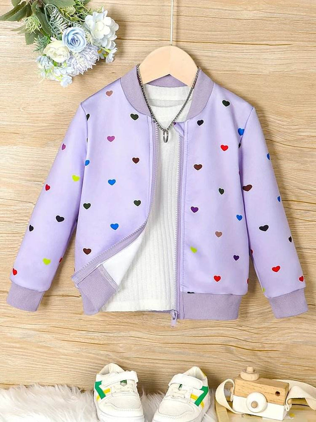 Girl Heart Zipper Autumn Casual Jacket - Mad Fly Essentials
