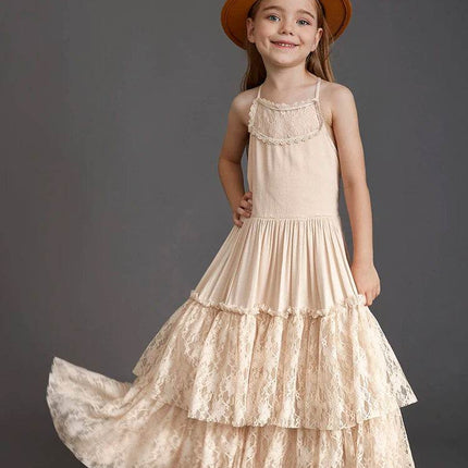 Girl Lace Backless Chiffon Maxi Dress - Maxi Dress - Girlymax - Mad Fly Essentials