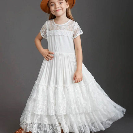 Girl Lace Backless Chiffon Maxi Dress - Maxi Dress - Girlymax - Mad Fly Essentials