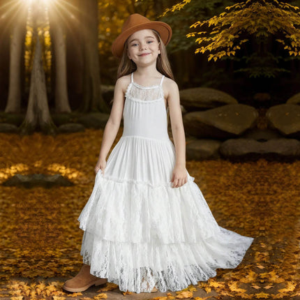 Girl Lace Backless Chiffon Maxi Dress - Maxi Dress - Girlymax - Mad Fly Essentials