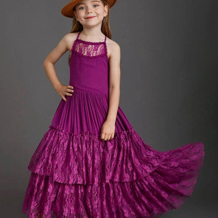 Girl Lace Chiffon Long Wedding Party Dress - Party Dress - BellFlower - Mad Fly Essentials