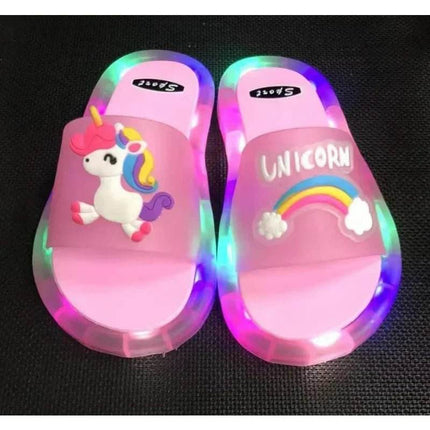 Girl LED Unicorn Slippers Kids Footwear - Mad Fly Essentials
