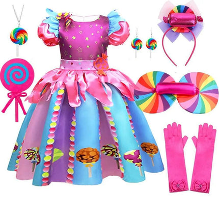 Festival Lollipop Birthday Girl Costume Dress - Costume Dress - MUABABY - Mad Fly Essentials