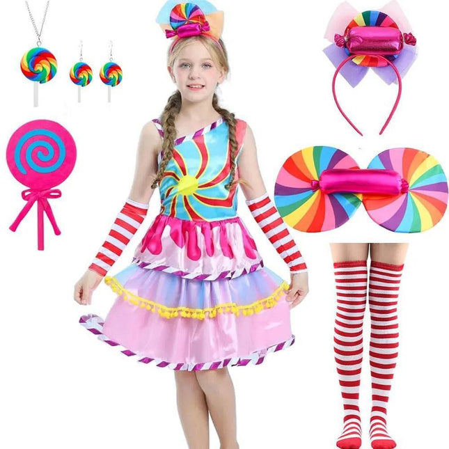 Costume Dress Festival Lollipop Birthday Girl Costume Costume Dress MUABABY Mad Fly Essentials