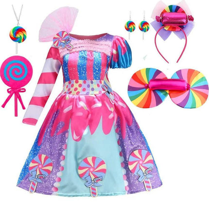 Festival Lollipop Birthday Girl Costume Dress - Costume Dress - MUABABY - Mad Fly Essentials