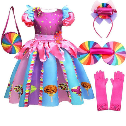 Festival Lollipop Birthday Girl Costume Dress - Costume Dress - MUABABY - Mad Fly Essentials