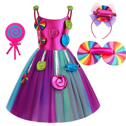 Festival Lollipop Birthday Girl Costume Dress - Costume Dress - MUABABY - Mad Fly Essentials