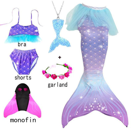 Girl Mermaid Tail Costume Beach Dress - Beach Dress - AiLe Rabbit - Mad Fly Essentials
