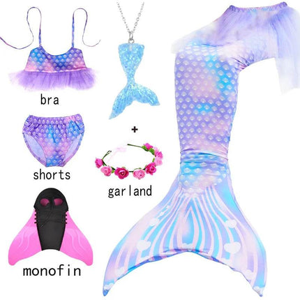 Girl Mermaid Tail Costume Beach Dress - Beach Dress - AiLe Rabbit - Mad Fly Essentials