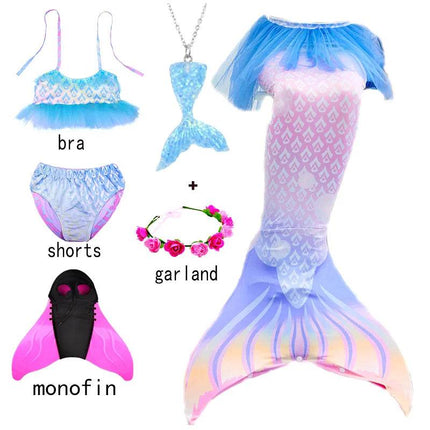Girl Mermaid Tail Costume Beach Dress - Beach Dress - AiLe Rabbit - Mad Fly Essentials
