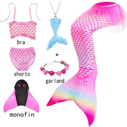 Girl Mermaid Tail Costume Beach Dress - Beach Dress - AiLe Rabbit - Mad Fly Essentials