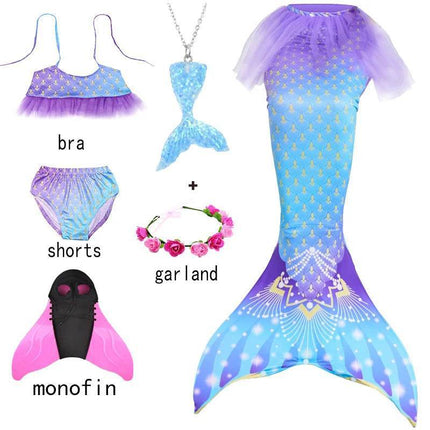 Girl Mermaid Tail Costume Beach Dress - Beach Dress - AiLe Rabbit - Mad Fly Essentials