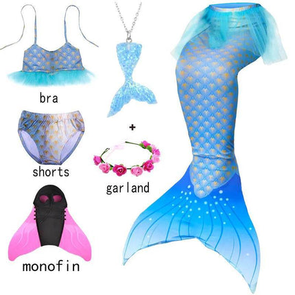 Girl Mermaid Tail Beach Dresses - Mad Fly Essentials