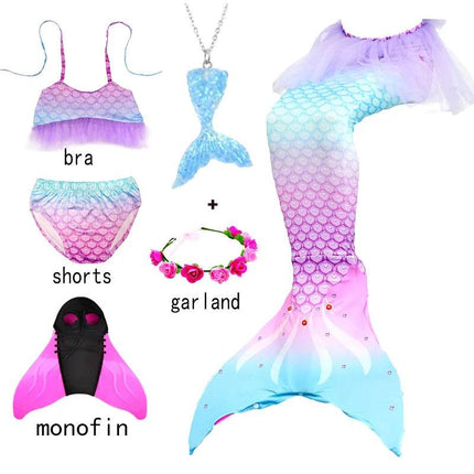 Girl Mermaid Tail Costume Beach Dress - Beach Dress - AiLe Rabbit - Mad Fly Essentials