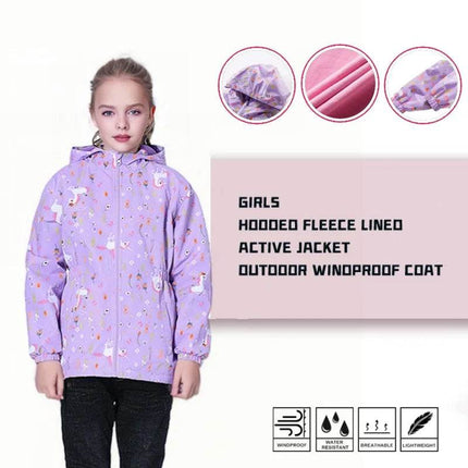 Girl New Seasonal Wear Polar Fleece Waterproof Hoodies Jacket Outerwear - Outerwear - Liakhouskaya - Mad Fly Essentials