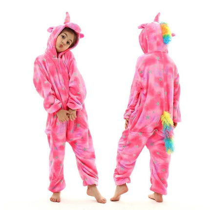 Girl Panda Unicorn Dinosaur Flannel Pajama Set - Pajama Set - 27kids - Mad Fly Essentials