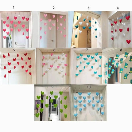 Girl Pink Red Heart Sequin Curtain Kids Room Decor - Kids Room Decor - Warm like home - Mad Fly Essentials