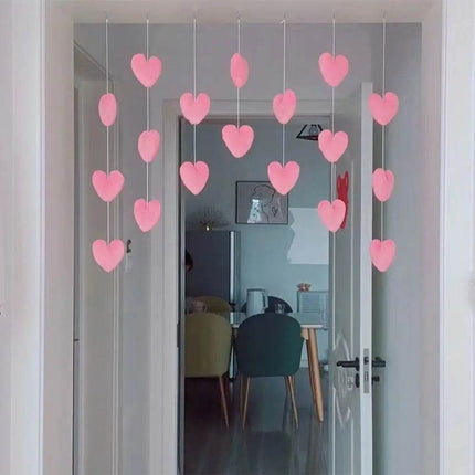 Girl Pink Red Heart Sequin Curtain Kids Room Decor - Kids Room Decor - Warm like home - Mad Fly Essentials