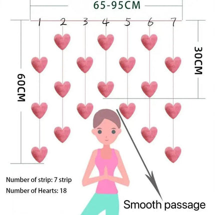 Girl Pink Red Heart Sequin Curtain Kids Room Decor - Kids Room Decor - Warm like home - Mad Fly Essentials