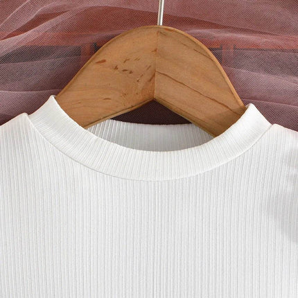 Girl Puff Sleeve Skirt Clothing Set Baby Toddler Outfit - Baby Toddler Outfit - NNJXD - Mad Fly Essentials