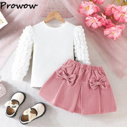 Girl Puff Sleeve Skirt Clothing Set Baby Toddler Outfit - Baby Toddler Outfit - NNJXD - Mad Fly Essentials