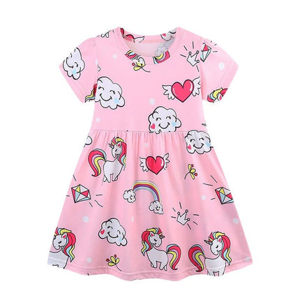 Girl Seasonal Wear 3-8T Summer Princess Birthday Heart Dresses - Girl Seasonal Wear - jumping meters - Mad Fly Essentials