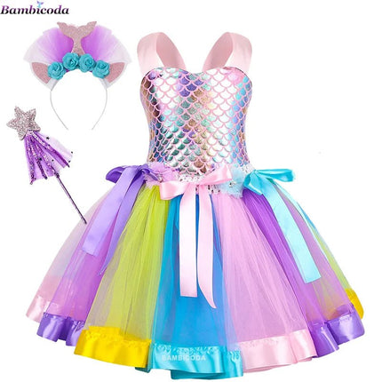 Girl Seasonal Wear Mermaid Cosplay Costume Dress - Girl Seasonal Wear - CeCheetah - Mad Fly Essentials
