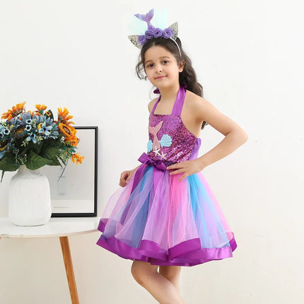 Girl Seasonal Wear Mermaid Cosplay Costume Dress - Girl Seasonal Wear - CeCheetah - Mad Fly Essentials