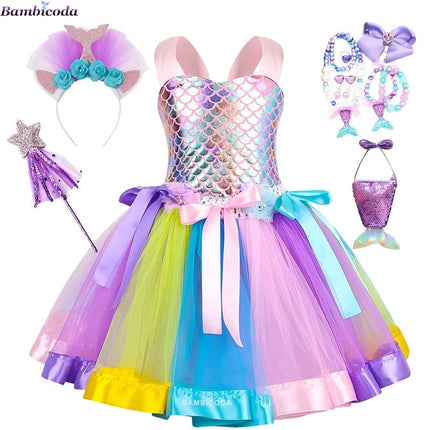 Girl Seasonal Wear Mermaid Cosplay Costume Dress - Girl Seasonal Wear - CeCheetah - Mad Fly Essentials
