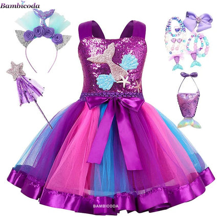 Girl Seasonal Wear Mermaid Cosplay Costume Dress - Girl Seasonal Wear - CeCheetah - Mad Fly Essentials