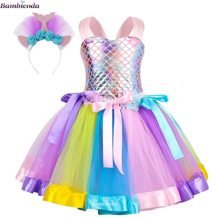Girl Seasonal Wear Mermaid Cosplay Costume Dress - Girl Seasonal Wear - CeCheetah - Mad Fly Essentials