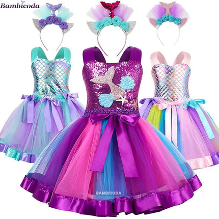 Girl Seasonal Wear Mermaid Cosplay Costume Dress - Girl Seasonal Wear - CeCheetah - Mad Fly Essentials