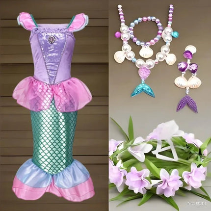 Girl Seasonal Wear Mermaid Dress Up Carnival Sets - Girl Seasonal Wear - Zawaland - Mad Fly Essentials