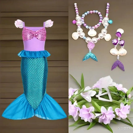 Girl Seasonal Wear Mermaid Dress Up Carnival Sets - Girl Seasonal Wear - Zawaland - Mad Fly Essentials