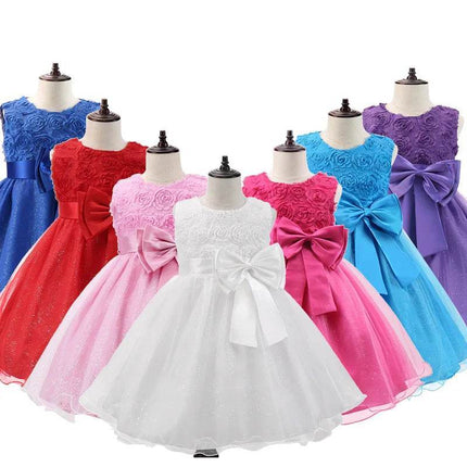 Girl Summer Bow Wedding Party Dress - Party Dress - Adogirl - Mad Fly Essentials