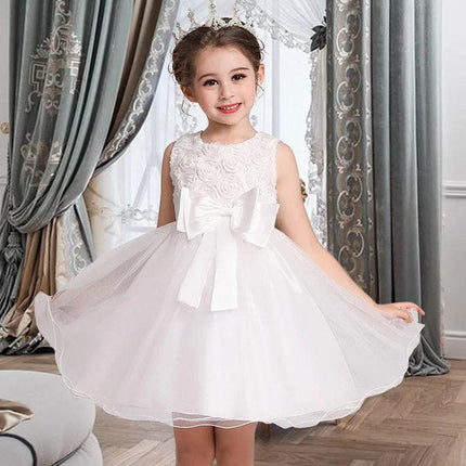 Girl Summer Bow Wedding Party Dress - Party Dress - Adogirl - Mad Fly Essentials