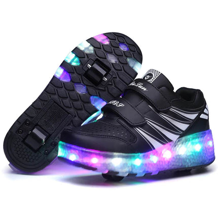Girl Tow Wheels Skate Kids LED Shoes - Kids LED Shoes - Mater Kom - Mad Fly Essentials