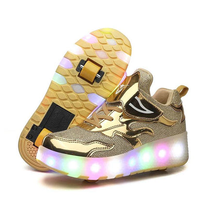 Girl Tow Wheels Skate Kids LED Shoes - Kids LED Shoes - Mater Kom - Mad Fly Essentials