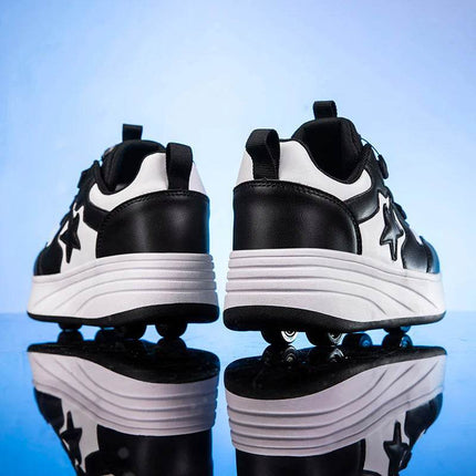 Girl Trendy 4 - wheel Roller Skate Sneakers Kids LED Shoes - Kids LED Shoes - DF.ECHO - Mad Fly Essentials