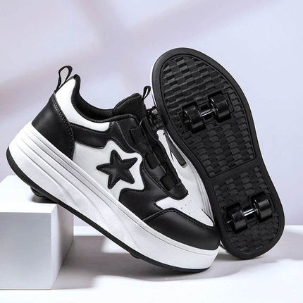 Girl Trendy 4 - wheel Roller Skate Sneakers Kids LED Shoes - Kids LED Shoes - DF.ECHO - Mad Fly Essentials