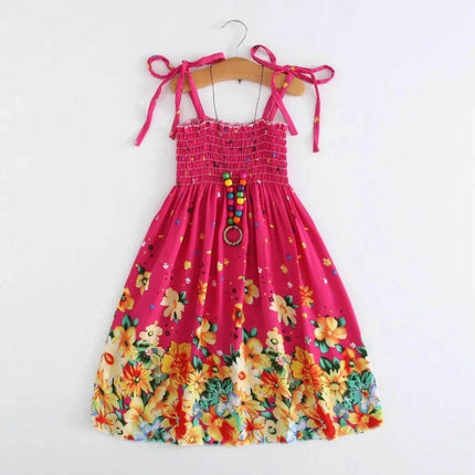 Girls 2 - 12T Summer Floral Bohemian Beach Dress - Beach Dress - Bibihou - Mad Fly Essentials