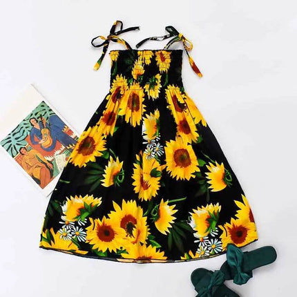 Girls 2 - 12T Summer Floral Bohemian Beach Dress - Beach Dress - Bibihou - Mad Fly Essentials