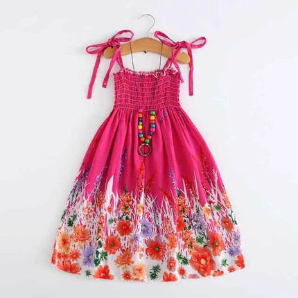Girls 2 - 12T Summer Floral Bohemian Beach Dress - Beach Dress - Bibihou - Mad Fly Essentials
