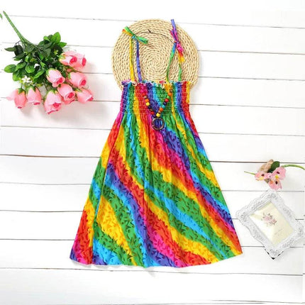 Girls 2 - 12T Summer Floral Bohemian Beach Dress - Beach Dress - Bibihou - Mad Fly Essentials
