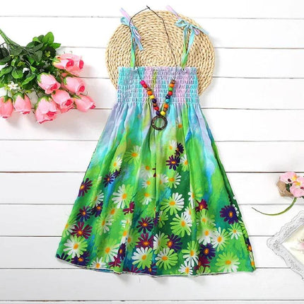Girls 2 - 12T Summer Floral Bohemian Beach Dress - Beach Dress - Bibihou - Mad Fly Essentials
