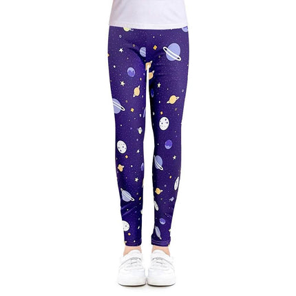 Girls 4-12 Starry Night Animal Leggings - Mad Fly Essentials