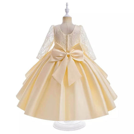 Girls Blue White Wedding Party Dress - Mad Fly Essentials