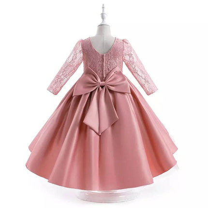 Girls Blue White Wedding Party Dress - Party Dress - miqiaikids - Mad Fly Essentials